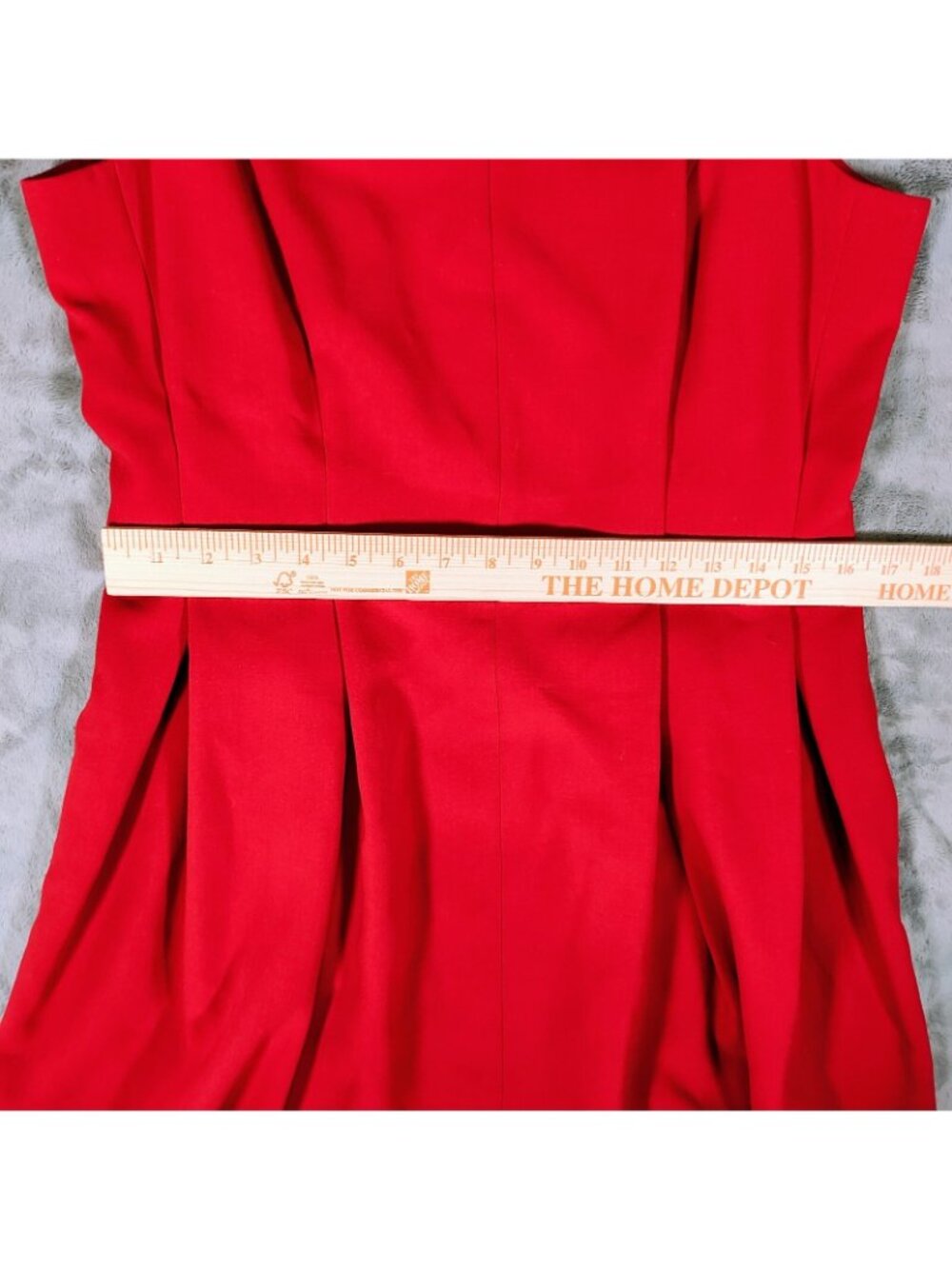 NWT Ann Taylor LOFT Red Pleated Sleeveless Cocktail Party Dress (Size 10) - Picture 9 of 13